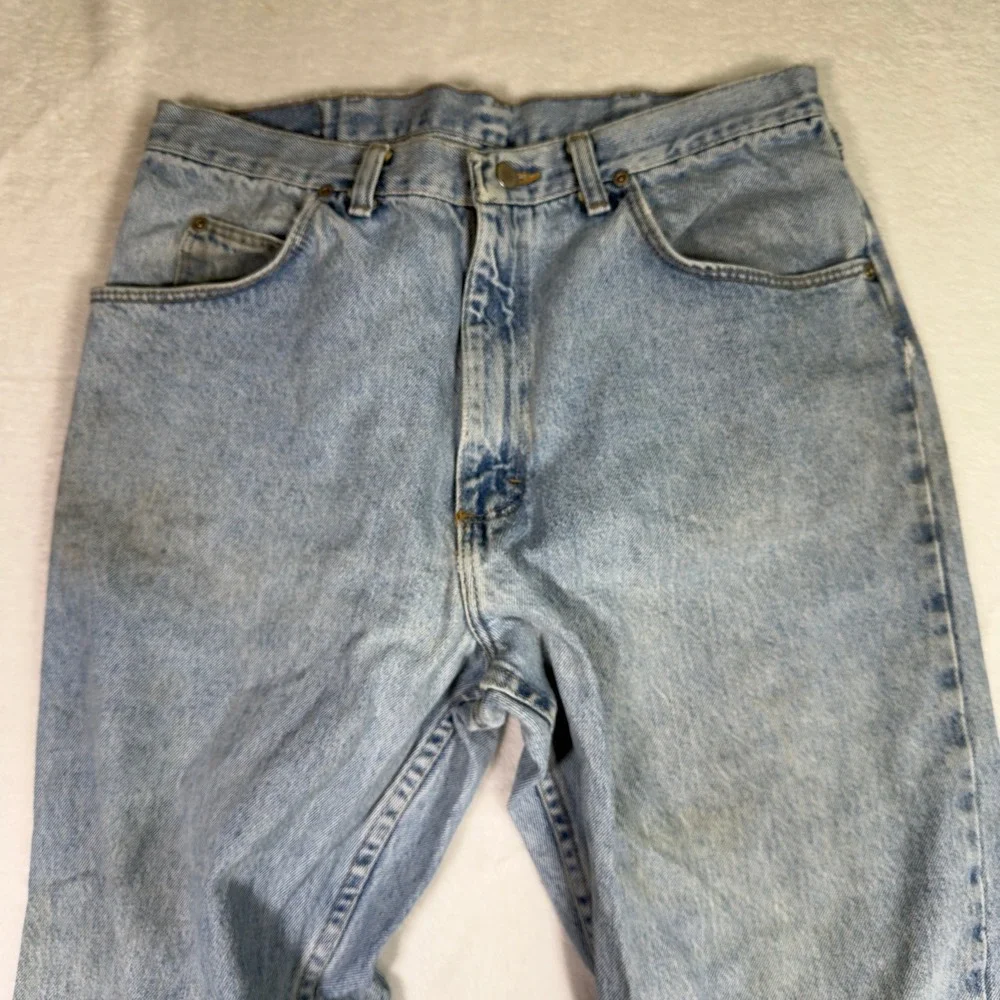 Wrangler Mens 36x32 Light Wash‎ Straight Leg Denim Jeans 100% Cotton Made in USA